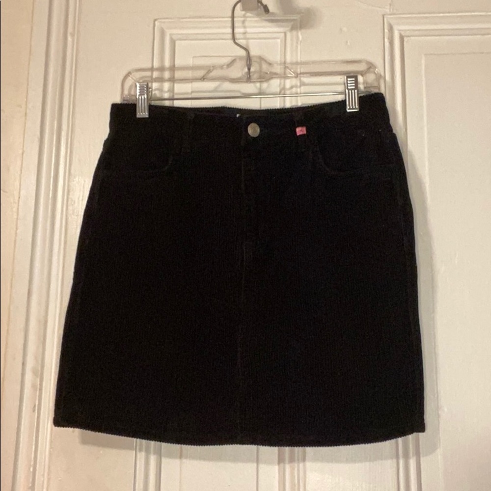 BDG black corduroy mini skirt